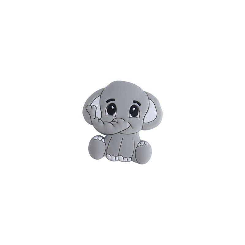 3 piezas al por mayor 3 cm de silicona elefante panda cuentas de ovejas